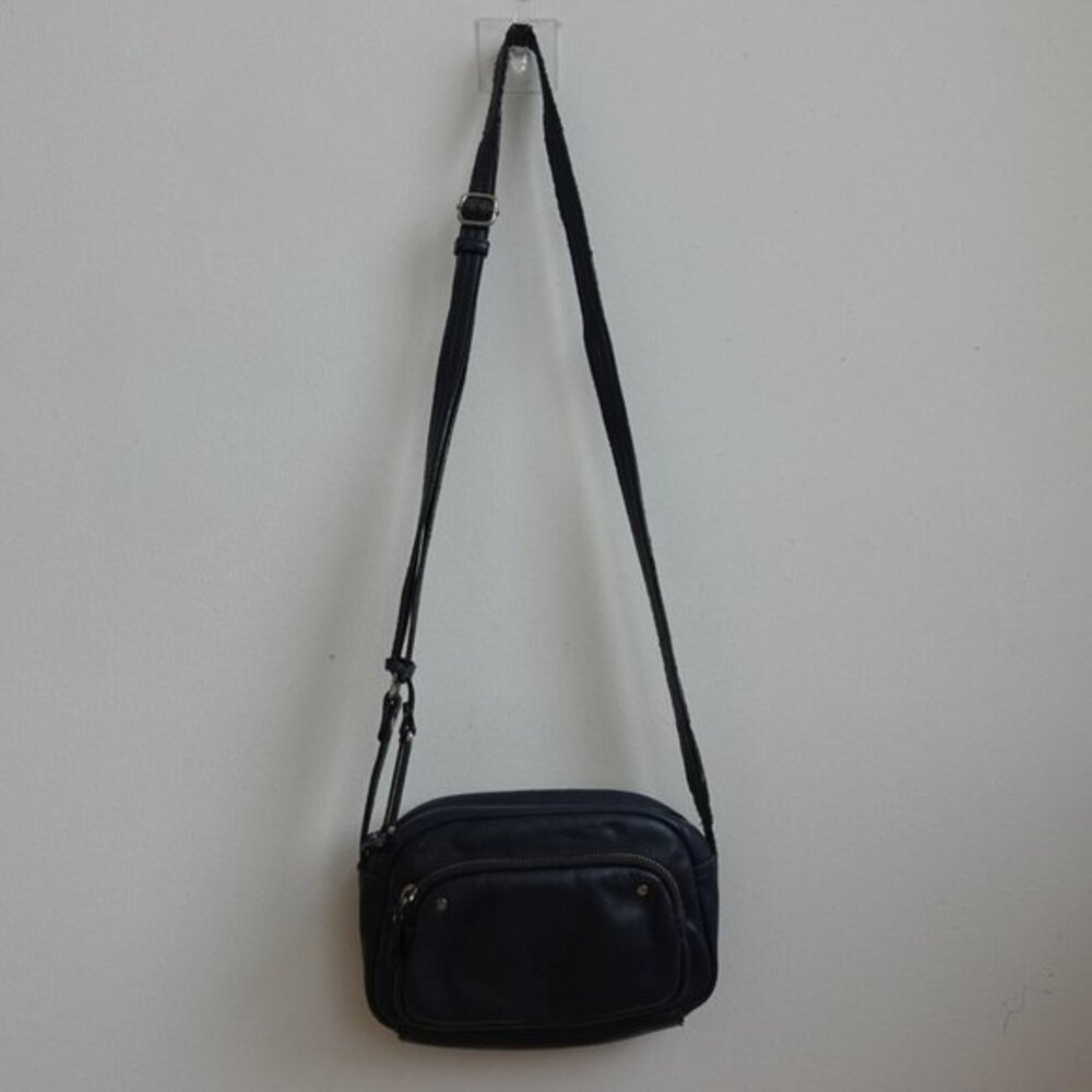 Picard Crossbody‎ Leather Bag Navy Blue Shoulder Sling Small Utility Preppy